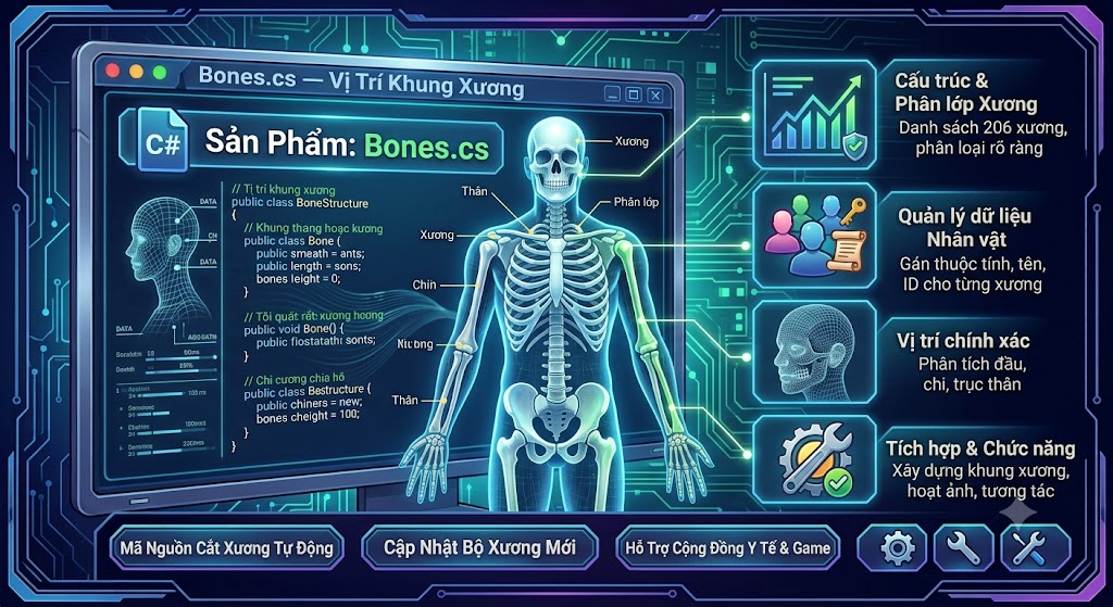 Bones.cs — Vị Trí Khung Xương